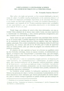 LIMITACIONES y CONTRAINDICACIONES DEL EJERCICIO FISICO