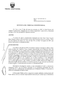 SENTENCIA DEL TRIBUNAL CONSTITUCIONAL