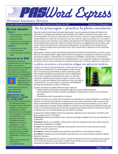 No te preocupes – practica la plena conciencia