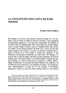 LA CONCEPCIÓN EDUCATIVA DE KARL POPPER