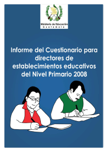 Informe de Cuestionario de Directores de Establecimientos 2008