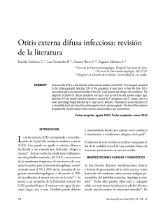 Otitis externa difusa infecciosa - Hospital Clínico Universidad de Chile