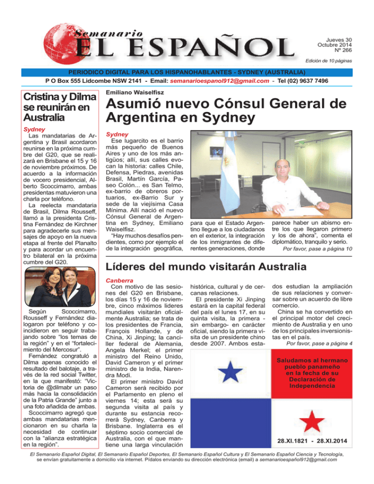 Asumi Nuevo C nsul General De Argentina En Sydney