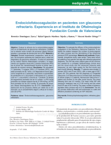 Endociclofotocoagulación en pacientes con