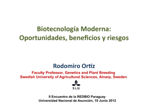 Biotecnología Moderna: Oportunidades, beneficios y riesgos