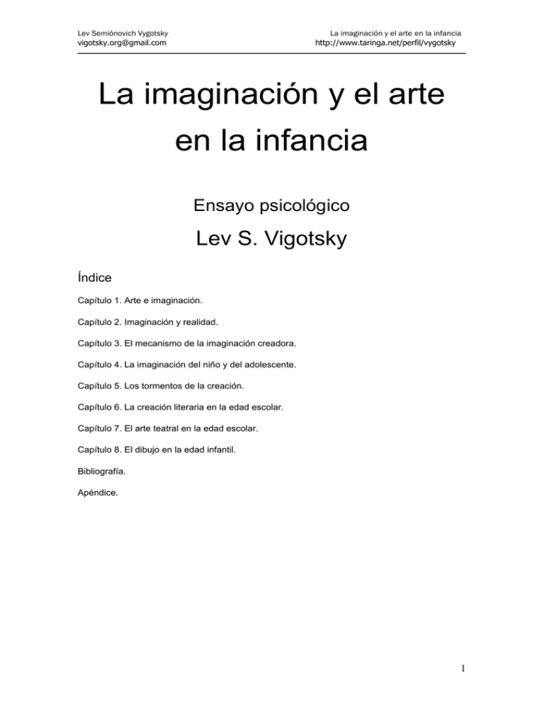 La imaginación y el arte en la infancia