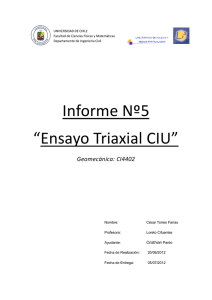 Informe Nº5 “Ensayo Triaxial CIU” - U