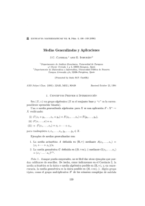 Medias Generalizadas y Aplicaciones