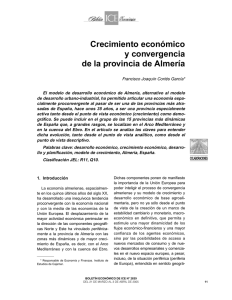 Crecimiento económico y convergencia de la provincia de Almería