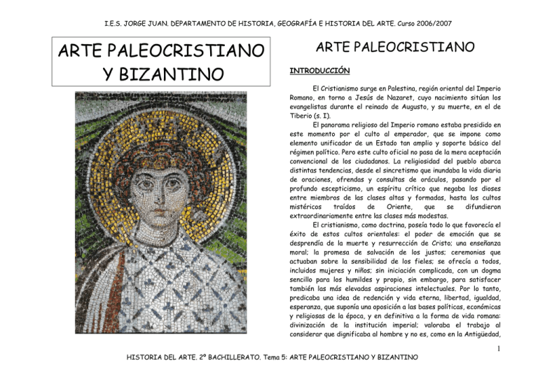 Arte Paleocristiano Y Bizantino