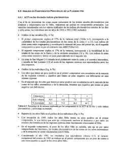 variables consideradas son los valores tipiﬁcados de los índices