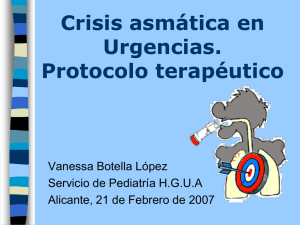 Crisis asmática en Urgencias. Protocolo terapéutico
