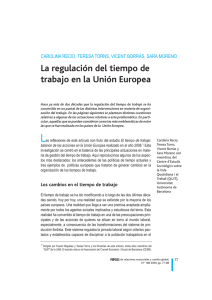 La regulación del tiempo de trabajo en la Unión Europea