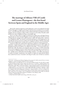 The marriage of alfonso viii of castile and Leonor