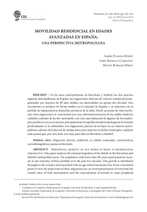 MOVILIDAD RESIDENCIAL EN EDADES AVANZADAS EN ESPAÑA: