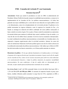 FMI: Consulta del Artículo IV con Guatemala
