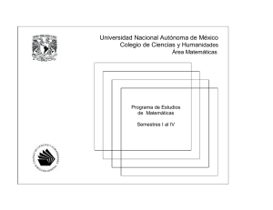 Universidad Nacional Autónoma de México Colegio de Ciencias y