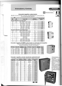Lista de precios arrancadores electricos
