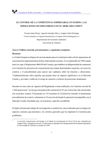 EL CONTROL DE LA COMPETENCIA EMPRESARIAL EN EUROPA