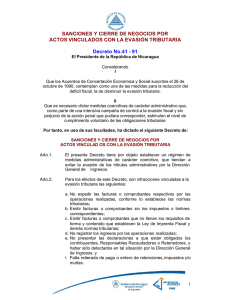 Sanciones y Cierre de Negocios