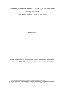 Sistema de partidos en Colombia 1974–2010: ¿la evolución hacia