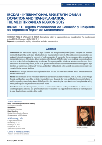 irodat - international registry in organ donation and transplantation