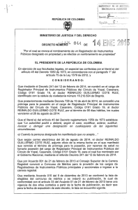 decreto 044 del 14 de enero de 2015