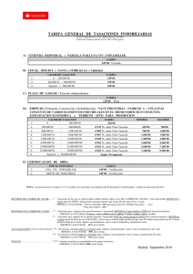 tarifa general de tasaciones inmobiliarias