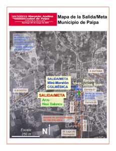 Mapa de la Salida/Meta Municipio de Paipa