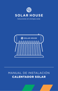 manual de instalación calentador solar