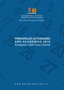 Calendario Académico 2016 - Dirección General de Investigación