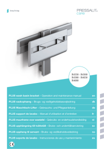 PLUS wash basin bracket – Operation and maintenance manual en