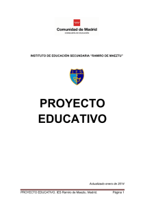 proyecto educativo - Comunidad de Madrid