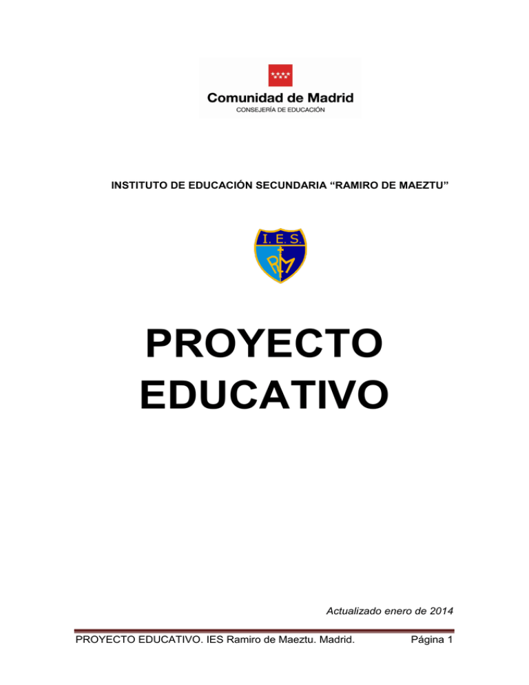 proyecto educativo Comunidad de Madrid proyecto educativo Comunidad de Madrid