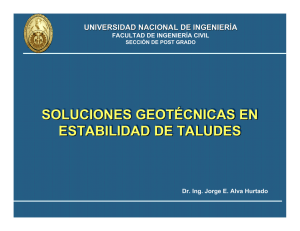 Soluciones geotécnicas en estabilidad de taludes.