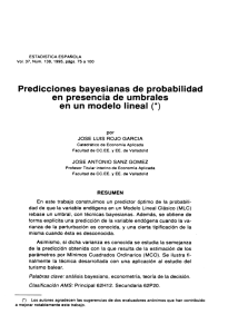 Predicciones bayesianas de probabilidad en presencia de umbrales