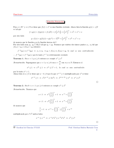 Funciones Función Potencial Teorema 1. Sea x > 1 y a ≥ b 1