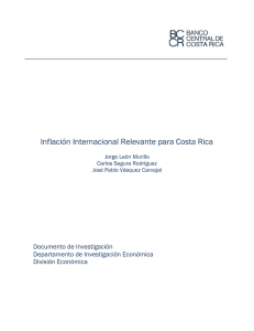 Inflación Internacional Relevante para Costa Rica