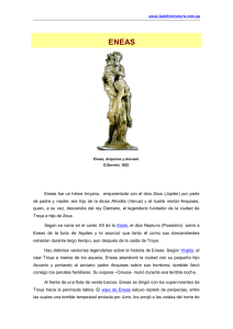 Eneas fue un héroe troyano, emparentado con el dios Zeus (Júpiter