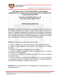 reglamento de la ley de protección a los animales