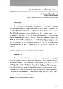 Inhumaciones y exhumaciones - Corte Interamericana de Derechos