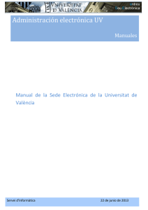 Manual de la Sede Electrónica de la Universitat de València