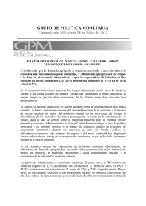 Comunicado de Prensa GPM Julio 2012