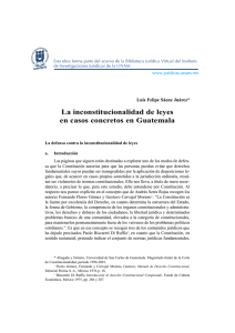 La inconstitucionalidad de leyes en casos concretos en Guatemala