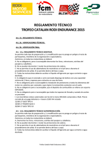 Reglamento Te`cnico RESISTENCIA 2015