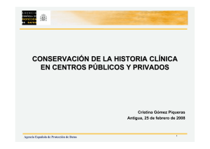 conservación de la historia clínica en centros públicos y privados