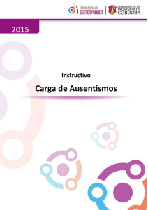 Carga de Ausentismos - Gobierno de la Provincia de Córdoba