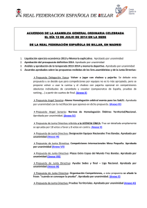 acuerdos 2014 - Real Federación Española de Billar