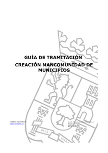 guía de tramitación creación mancomunidad de municipios
