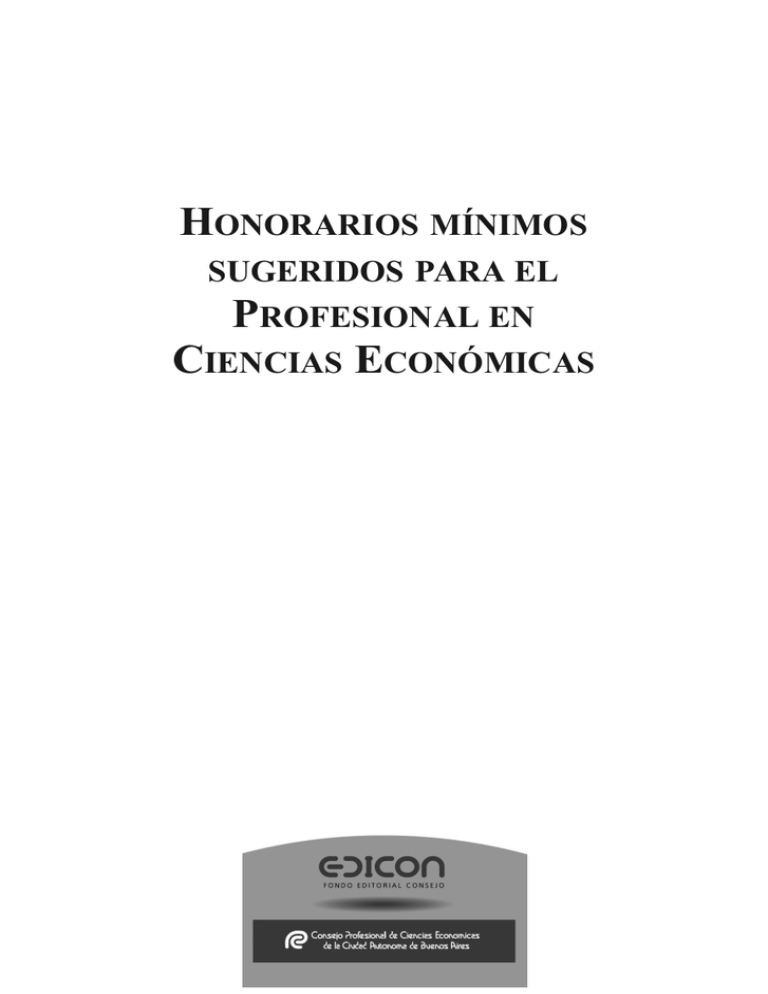 Honorarios Mínimos Sugeridos Para El Profesional En Ciencias 6912